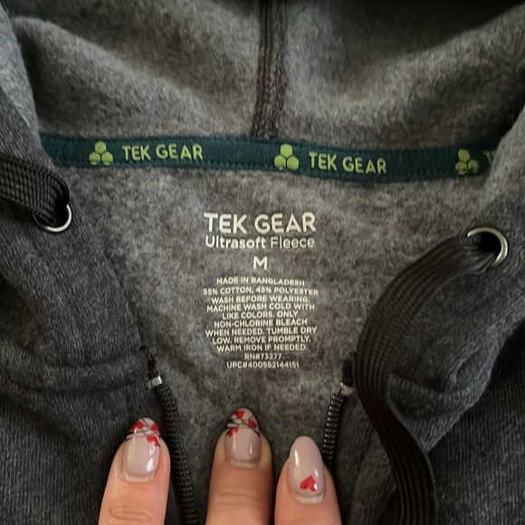 Mens tek gear ultrasoft fleece Midweight Hooded Sweatshirt - Picture 2 of 4